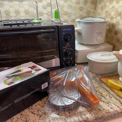 Toaster Oven, Crockpot, and other miscellaneous items