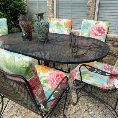 Wrought Iron Patio Furniture and Cushions