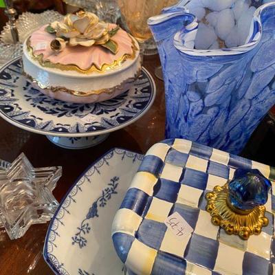 Blue and White Serving Pieces