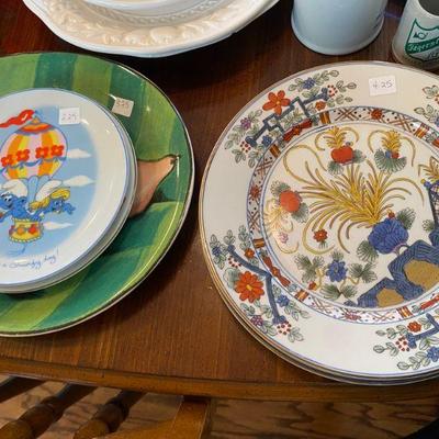 Assortment of Decorative Plates and Serving Pieces