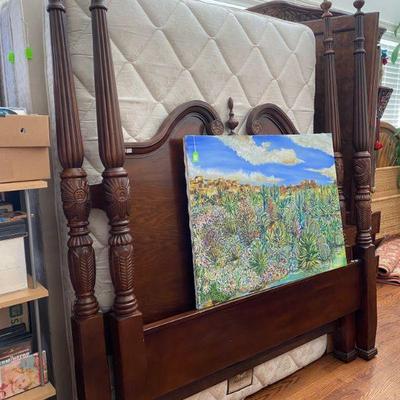 Queen size Hand Carved Bed Frame