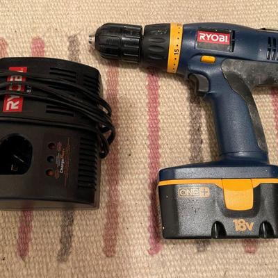 Ryobi electric drill and charger