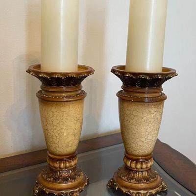 pair of candle holders 