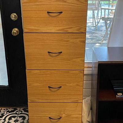 4 drawer wood file cabinet