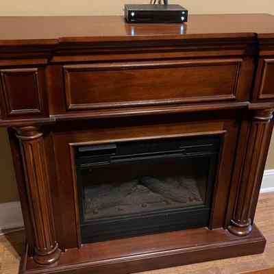 wood electric fireplace
