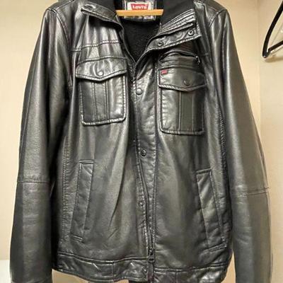 black Faux leather jacket 
( med )
