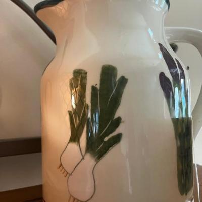 Glazed ceramic pitcher 
