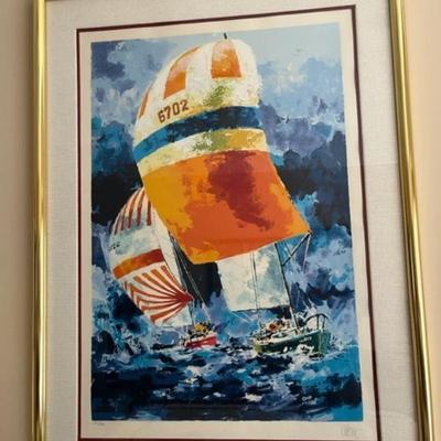 Framed print sailing 