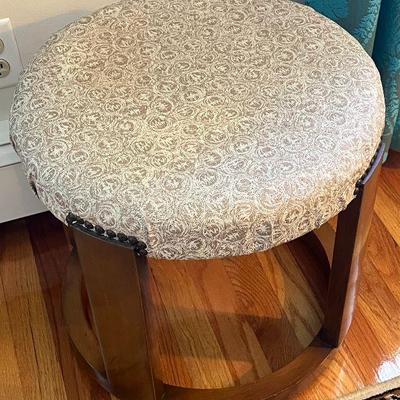Stool with Linen Cover