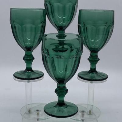 (4) Vtg. Libbey Glass Gibraltar Juniper Goblets