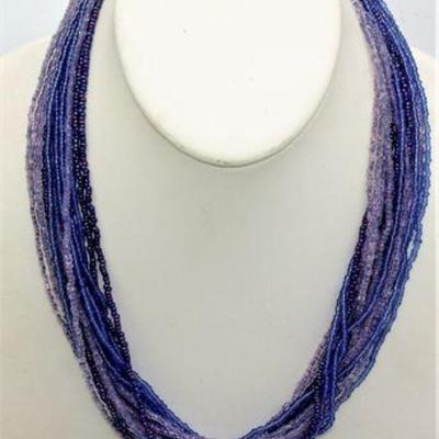 Lot 107   1 Bid(s)
18 strand micro bead necklace