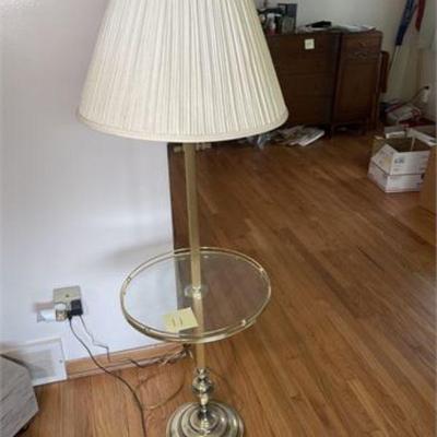 Lot 11   0 Bid(s)
Brass/Glass Lamp/End Table