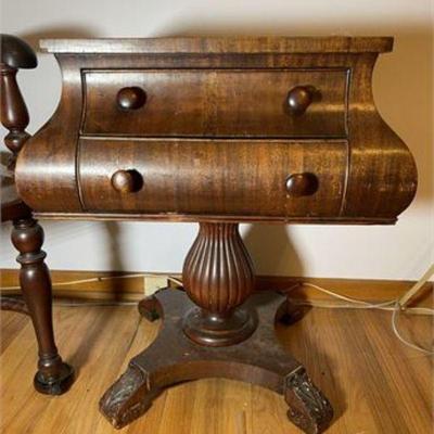 Lot 99   2 Bid(s)
Antique Pedestal End Chess Table with Drawers