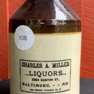 Charles A. Miller Baltimore liquor jug