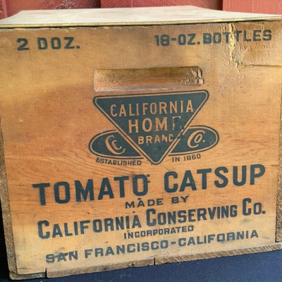 California Home Brand Catsup Advertising Crate Bo
