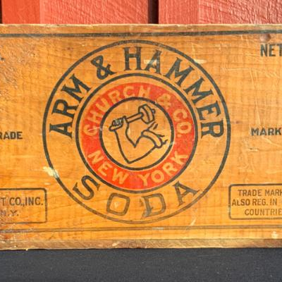 Arm & Hammer Soda advertising crate box