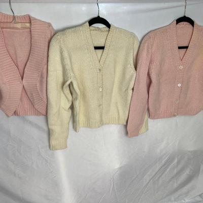 Trio Of Cashmere Sweaters In Pink & CreamÂ 