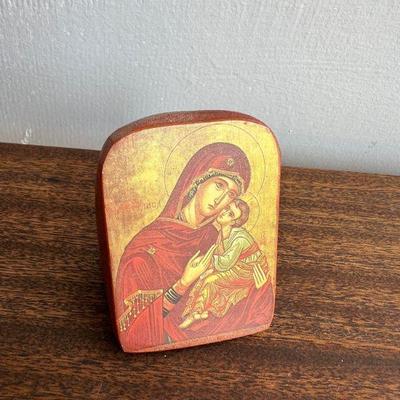 Virgin Mother & Child Icon On WoodÂ 