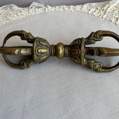 Handmade Antique Solid Brass Buddhist VajraÂ 