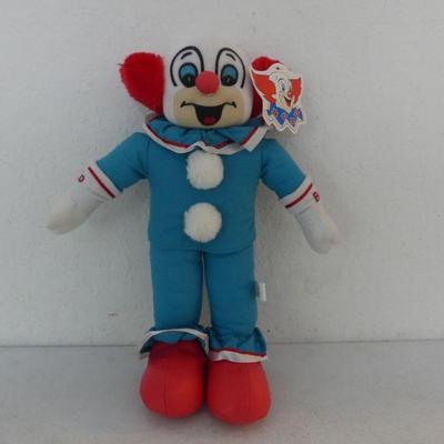 Vintage 1980s The Good Stuff Bozo the Clown Plush with Tag - 14Â½