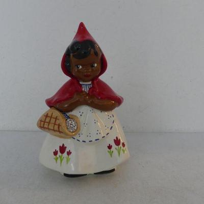 Vintage Rare Hull Ware Black Americana Little Red Riding Hood Cookie Jar