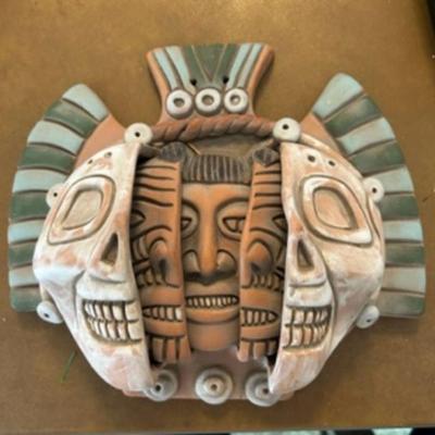Mayan 3 Generation Pottery  Mask 