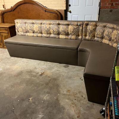 Banquette in two sections.