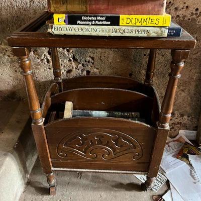 Vintage Magazine Rack Table $25