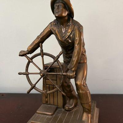 Leonard Craske (?) Ship Captain Bronze Statuette $120