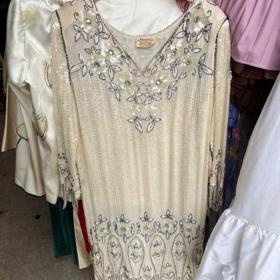 Beaded Vintage Simonia 100% Silk Dress $60