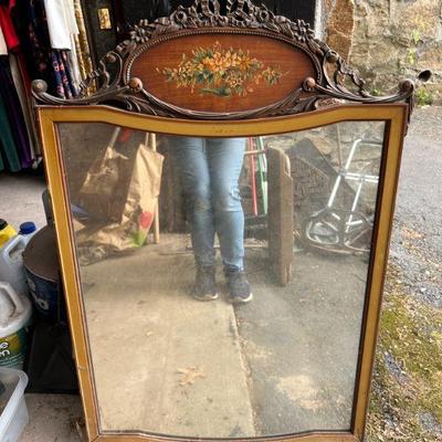 Heavy Wood Framed Antique or Old Vintage Mirror $60