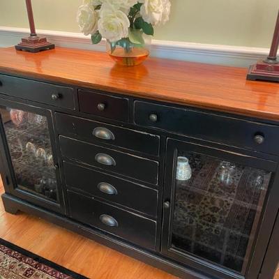 Madison Furniture Barn/Canadel Sideboard with excellent construction and condition. Wine bottle storage within, large amount of storage...
