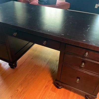 Restoration Hardware Camden Home office desk.  Classic 7 drawer design with bottom drawers being able to be as filing cabinets.  66