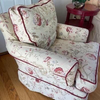 Can't get much more cozy than a chair the rocks, swivels and cuddles up to you!  This Madison Furniture Barn Classic can be kept as is,...