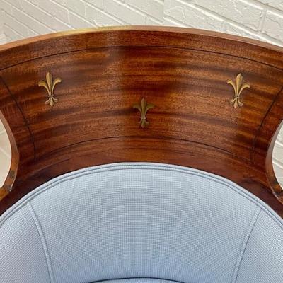 Fleur de Lis Barrel Back Chair