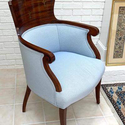 Fleur de Lis Barrel Back Chair