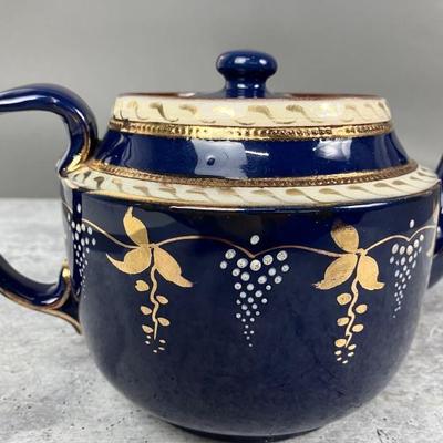  Antique Royal Stanley Deep Blue Teapot