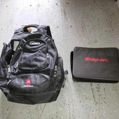 #2646 â€¢ Back Pack, Tie Downs, Snap On Bag, Tools & Flashlight
