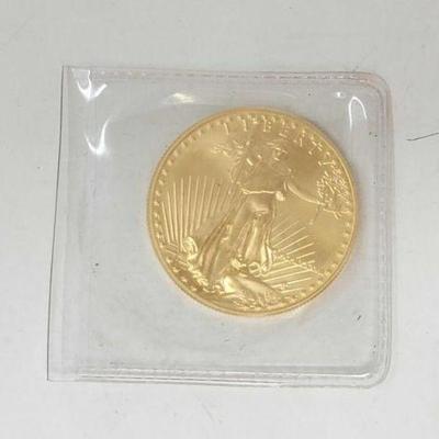 #1204 â€¢ 1oz. Fine Gold $50 Dollar Eagle Coin
