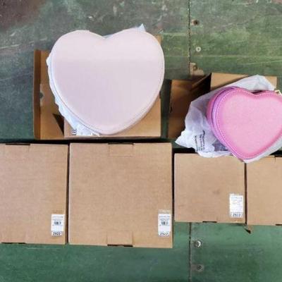 #6264 â€¢ (6) NEW! Pottery Barn Kids Heart Shaped Jewelry Box Collection

