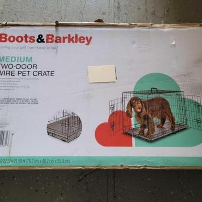 #2680 â€¢ Bootw & Barkley Medium 2 Door Wire Pet Crate
