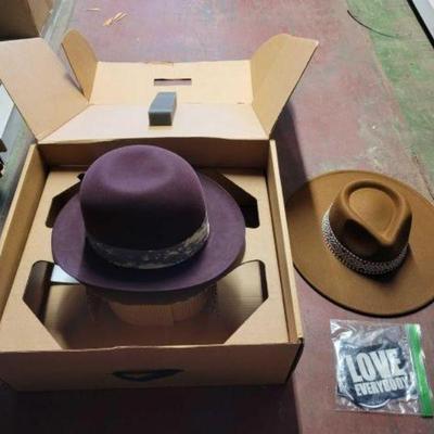 #6508 â€¢ Custom Made Big Kenny Hat & Brown Hat
