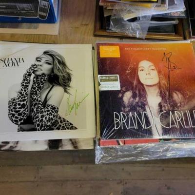 #10724 â€¢ Over 30 Signed 33 RPM Vinyl Records
