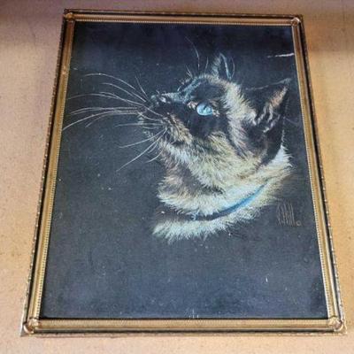 #6582 â€¢ Cat Framed Artwork
