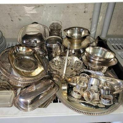 #9048 â€¢ Silver Toned Dishware
