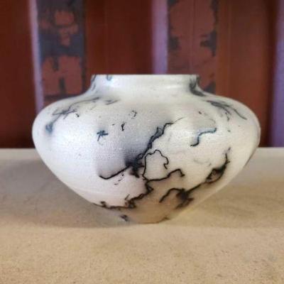 #6561 â€¢ Signed Horsehair Pottery by Rob Drexel
