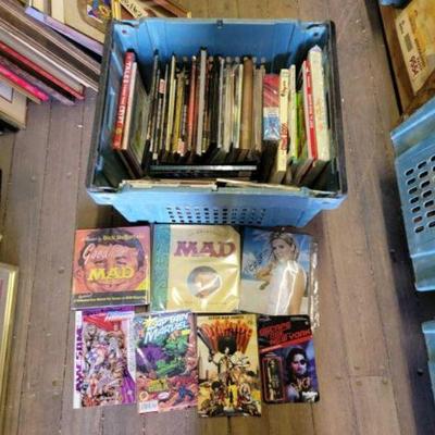 #10624 â€¢ Tote of Signed Annimated & Comic Books
