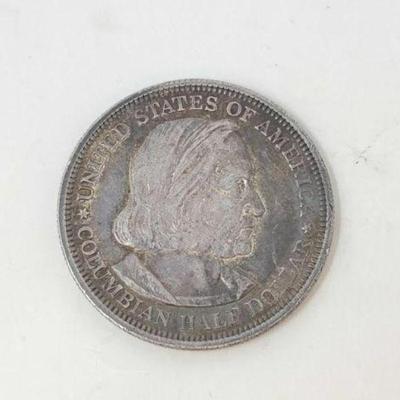 #1212 â€¢ 90% Silver Columbia Half Dollar Coin
