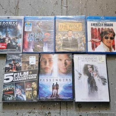 #2609 â€¢ (7) Movies DVD's and Blu-Ray DVD's
