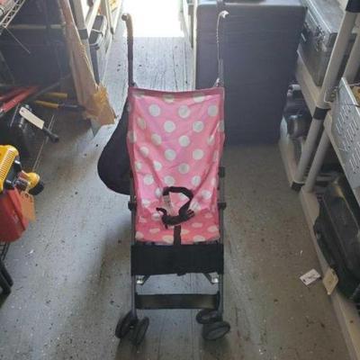 #2556 • Pink Polkadot Stroller
